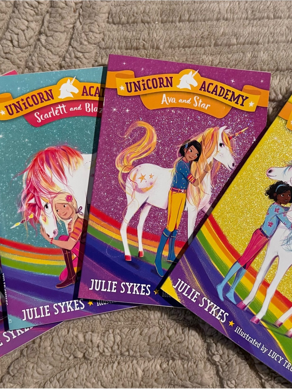 NEW-never read! Unicorn Academy Ava and Star Kids Book - Set of 4 books